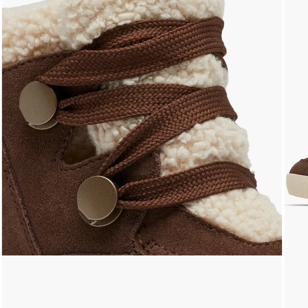 Women's SOREL Out N About Faux Shearling Bootie Tobacco/Natural Size 8